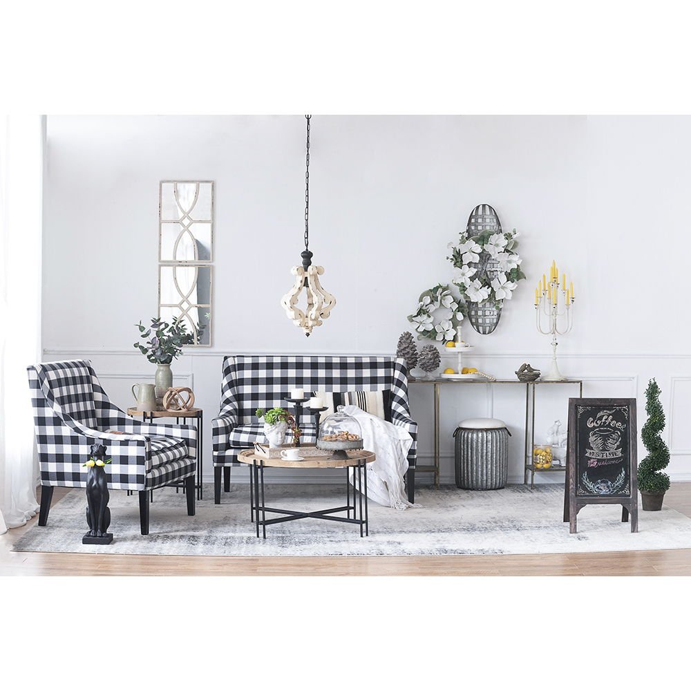 Farmhouse Chandeliar Distressed Pendant French Country Wood Chandelier For Living Room Foyer, Bulb Not Included - Antique Cream - Armand’s Maison & Marché