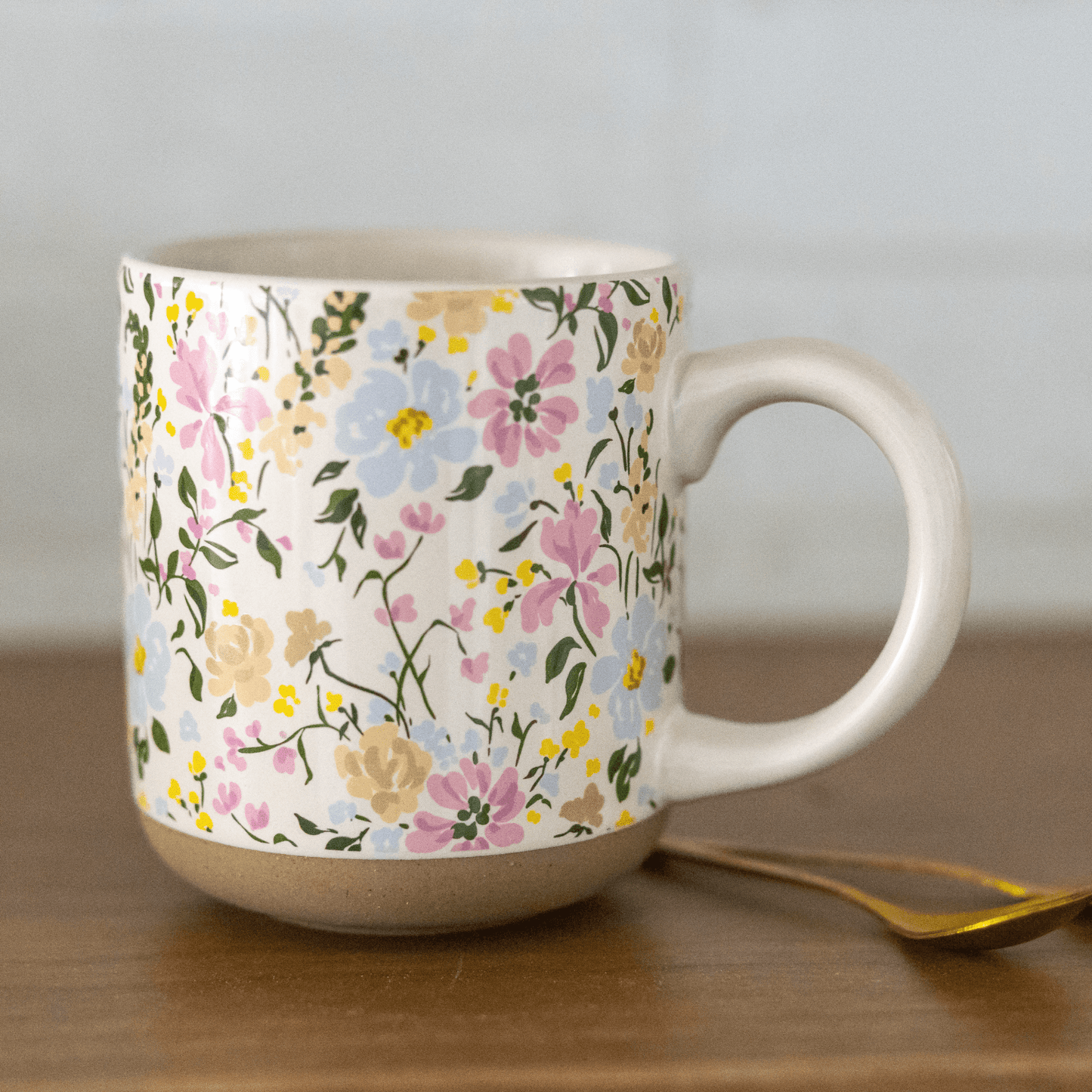 Floral 14 oz Stoneware Coffee Mug - Armand’s Maison & Marché
