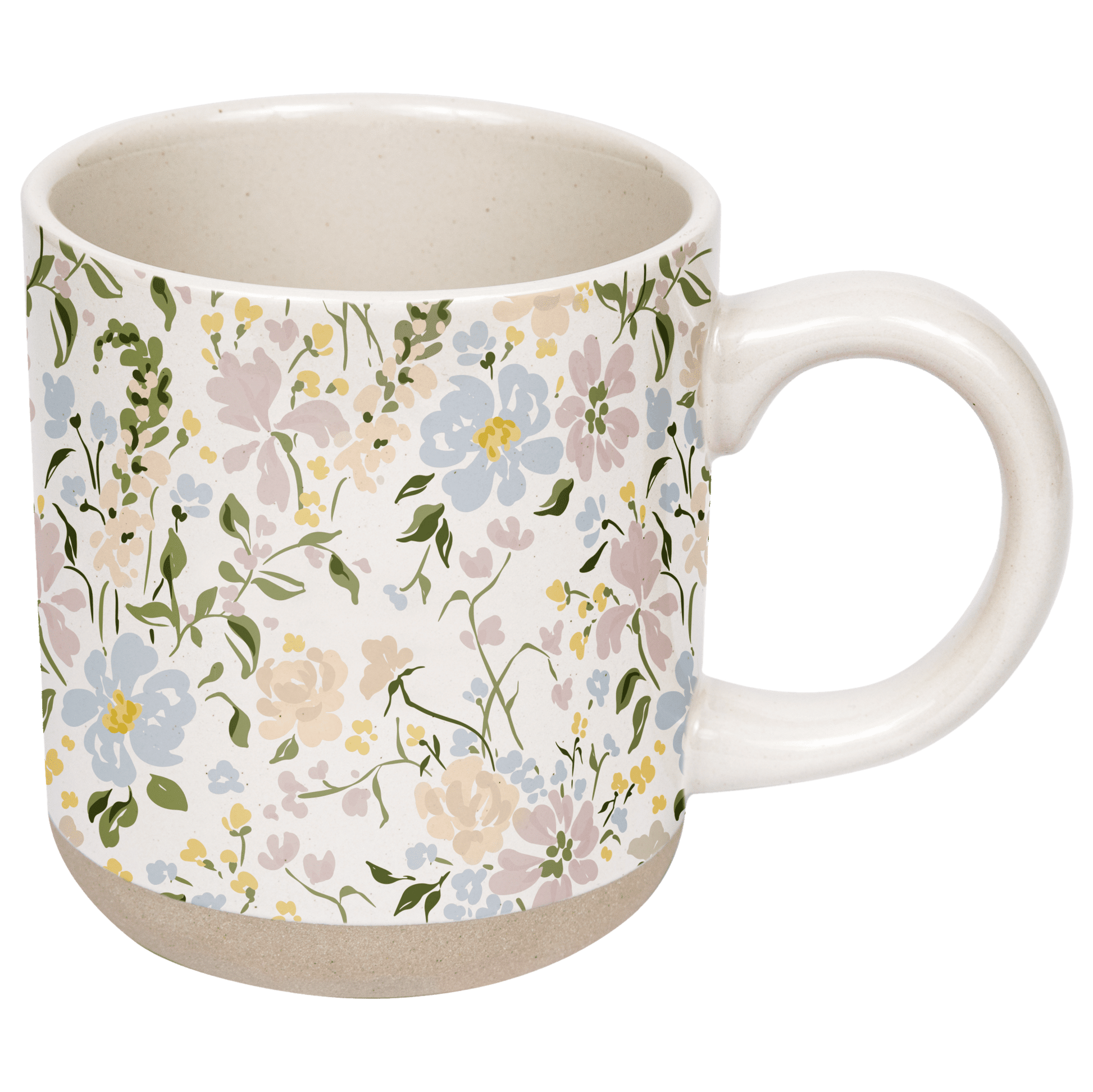 Floral 14 oz Stoneware Coffee Mug - Armand’s Maison & Marché