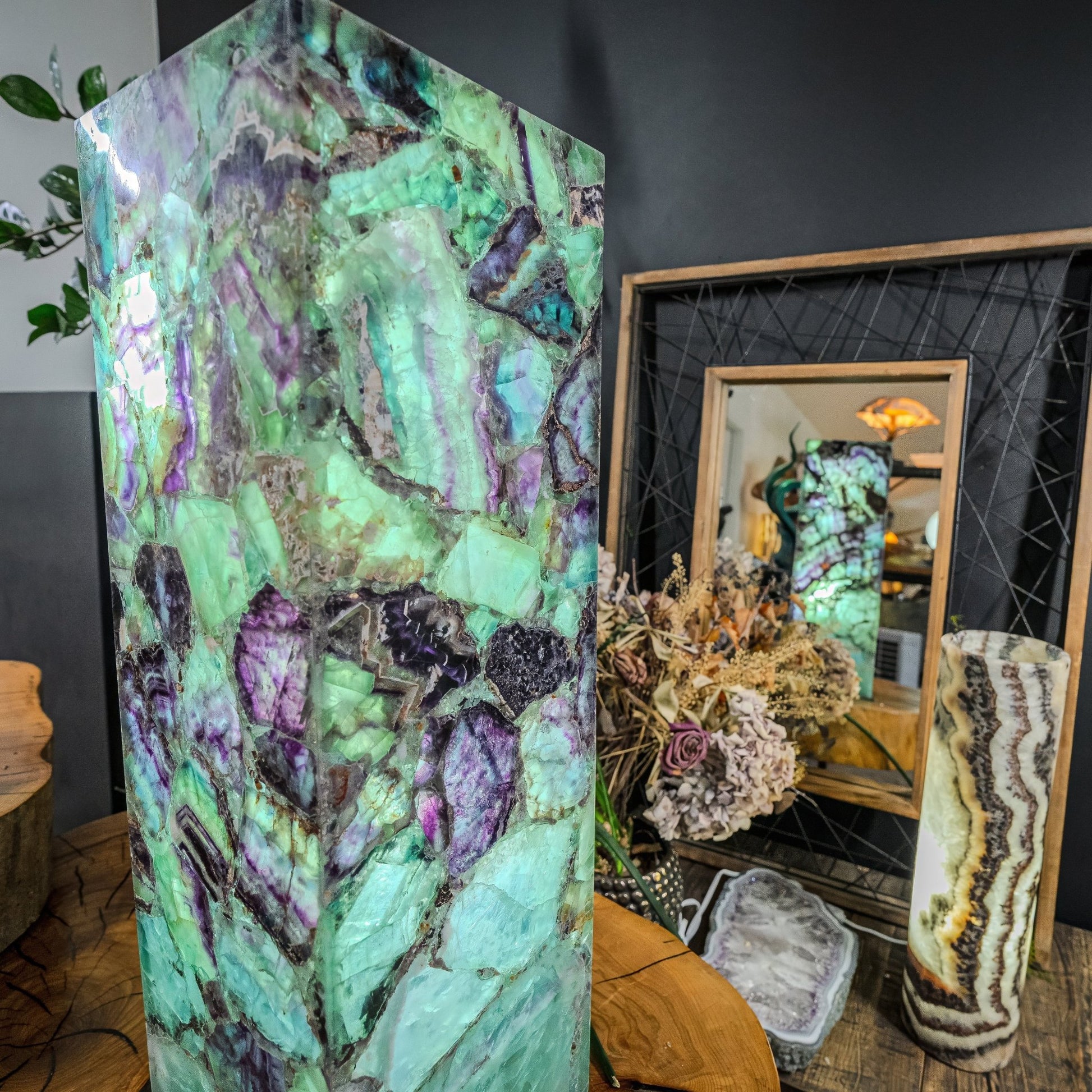 Fluorite Crystal Table Lamp (Medium Size) 3 - Armand’s Maison & Marché