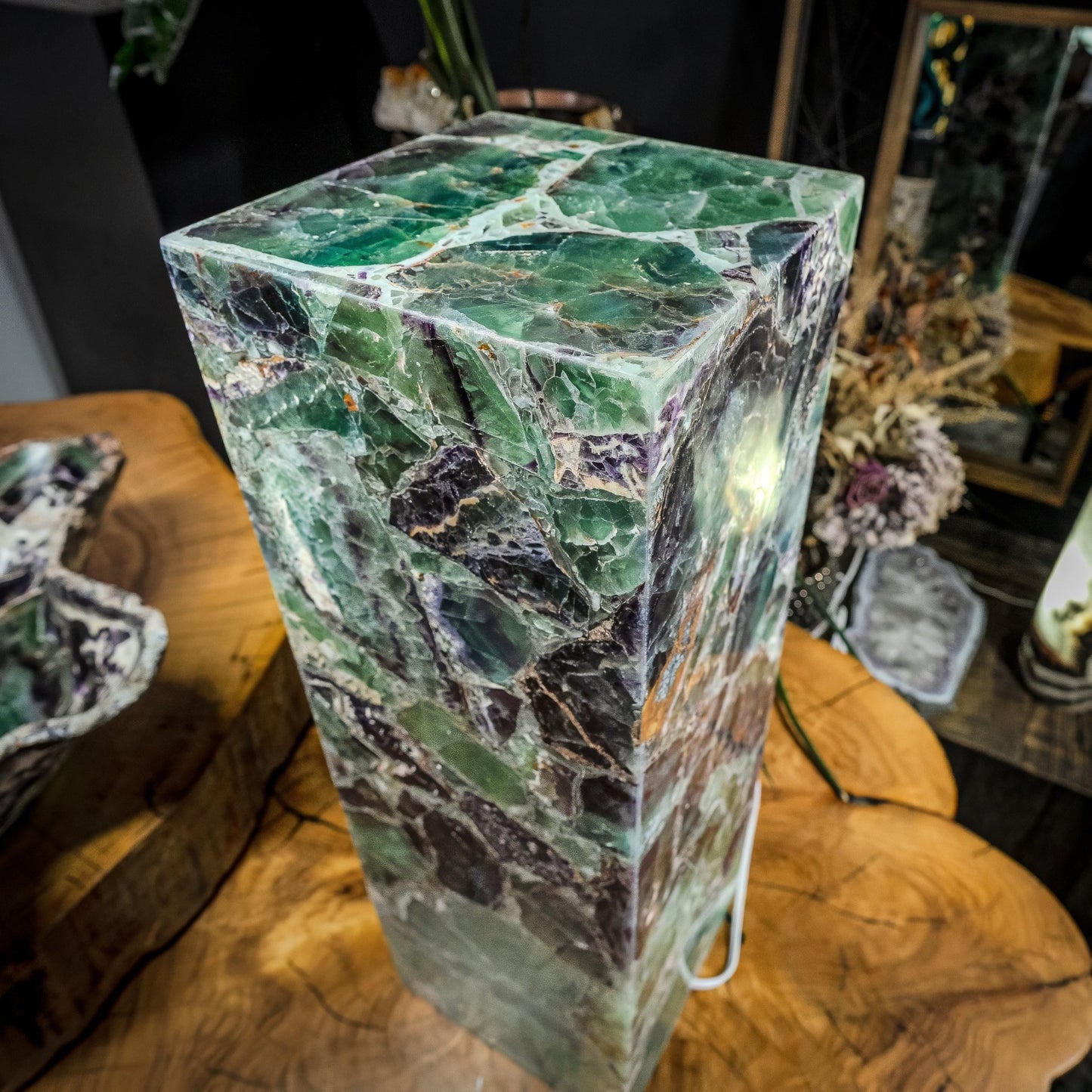 Fluorite Crystal Table Lamp (Medium Size) 3 - Armand’s Maison & Marché