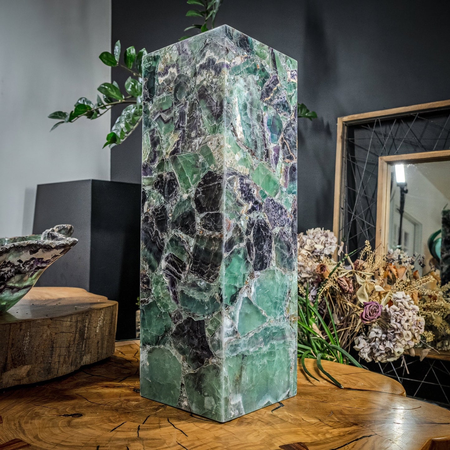 Fluorite Crystal Table Lamp (Medium Size) 3 - Armand’s Maison & Marché