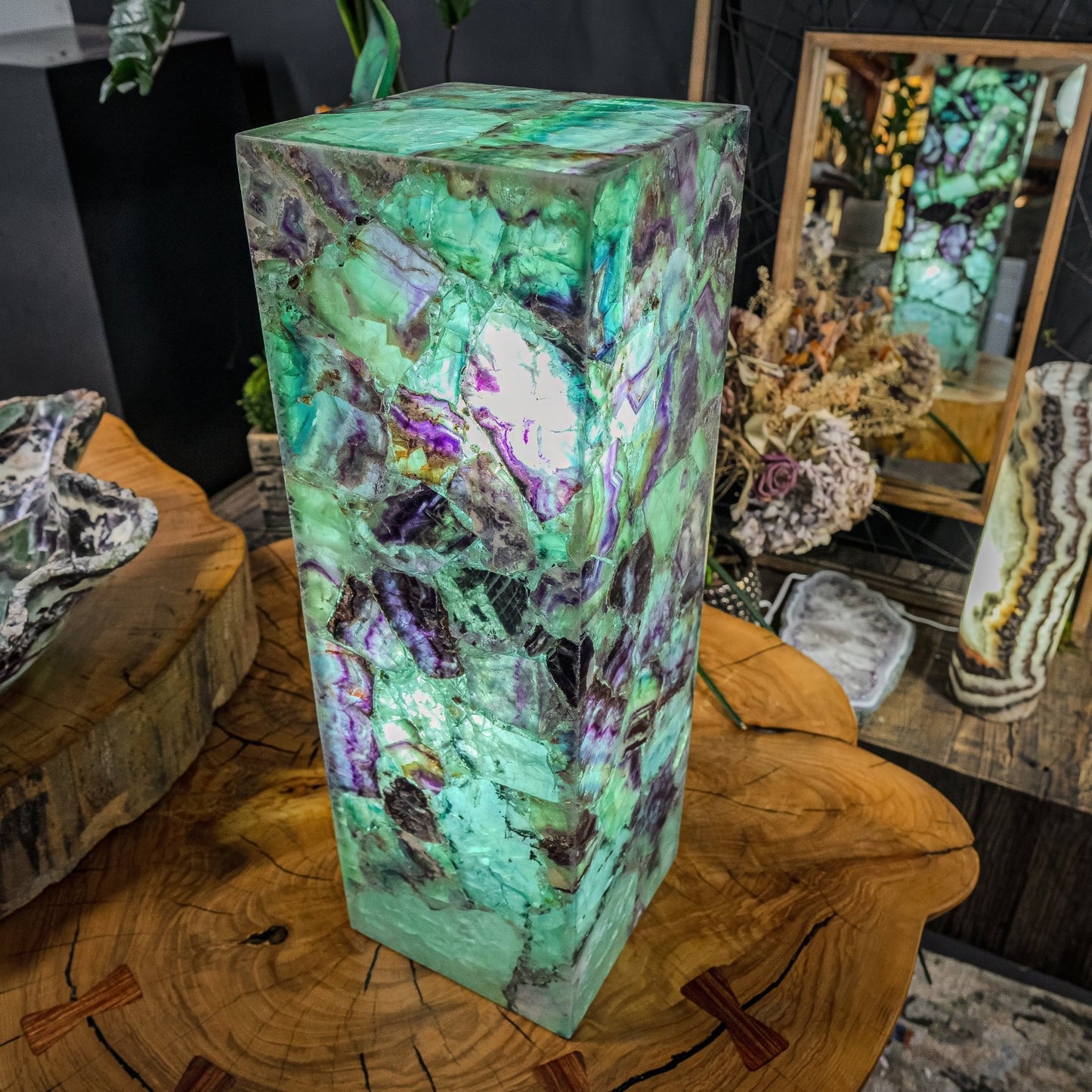 Fluorite Crystal Table Lamp (Medium Size) 3 - Armand’s Maison & Marché