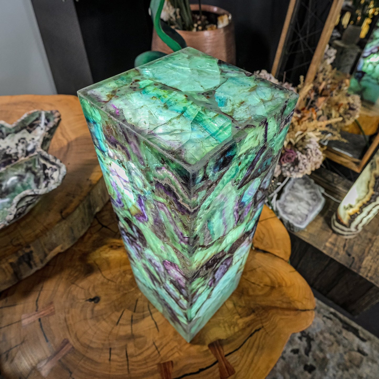 Fluorite Crystal Table Lamp (Medium Size) 3 - Armand’s Maison & Marché