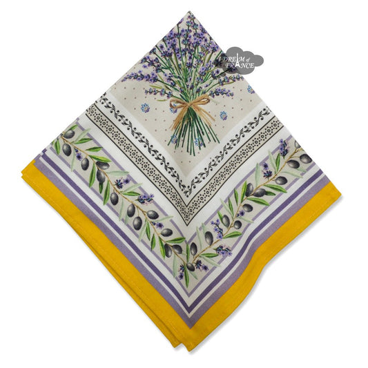 French Provencal napkin - Cotton - Lauris yellow | Tissus Toselli - Armand’s Maison & Marché