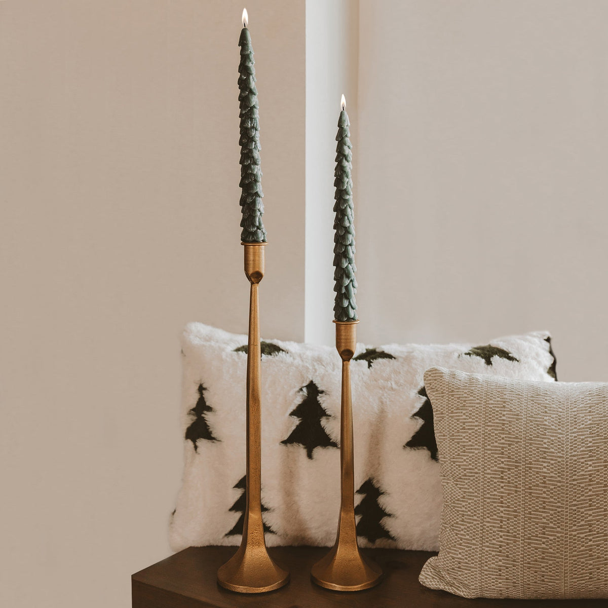 Gold Cast Iron Taper Candle Holders - Armand’s Maison & Marché