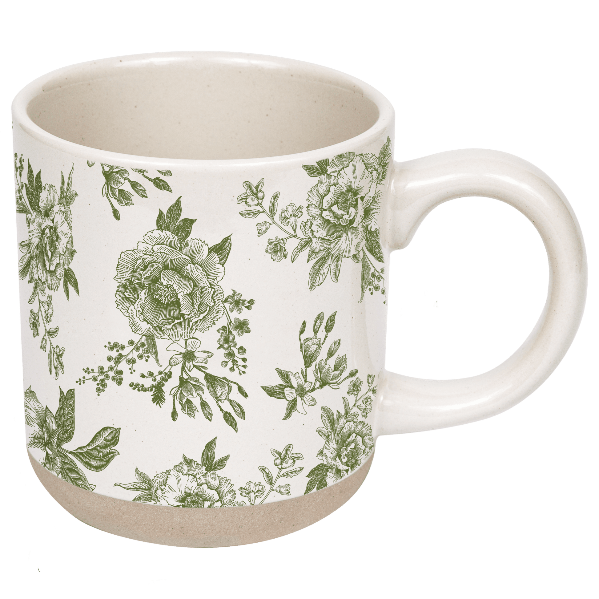 Green Delft 14 oz Stoneware Coffee Mug - Armand’s Maison & Marché