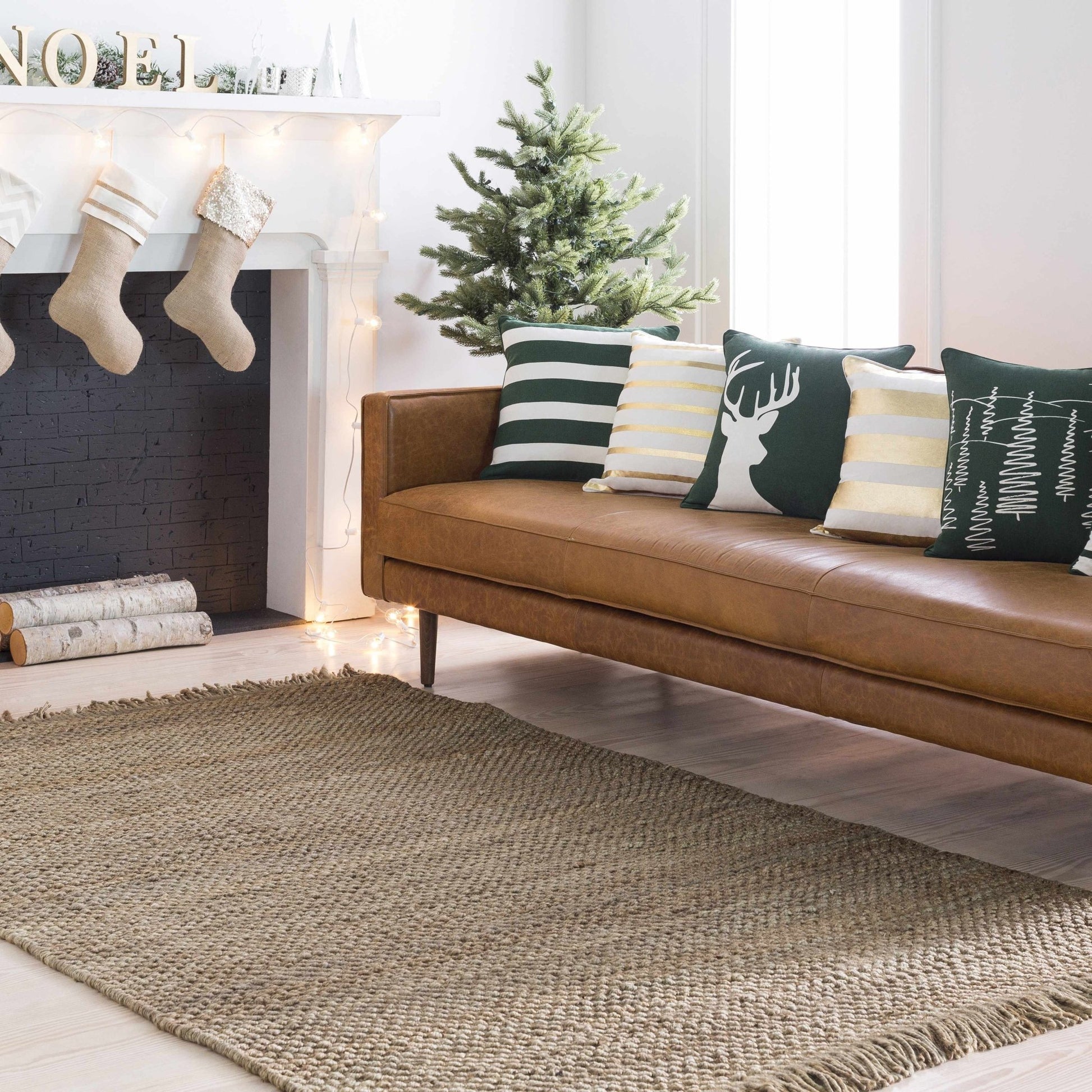 Hovland Hand Woven Natural Jute Rag Rug - Clearance - Armand’s Maison & Marché