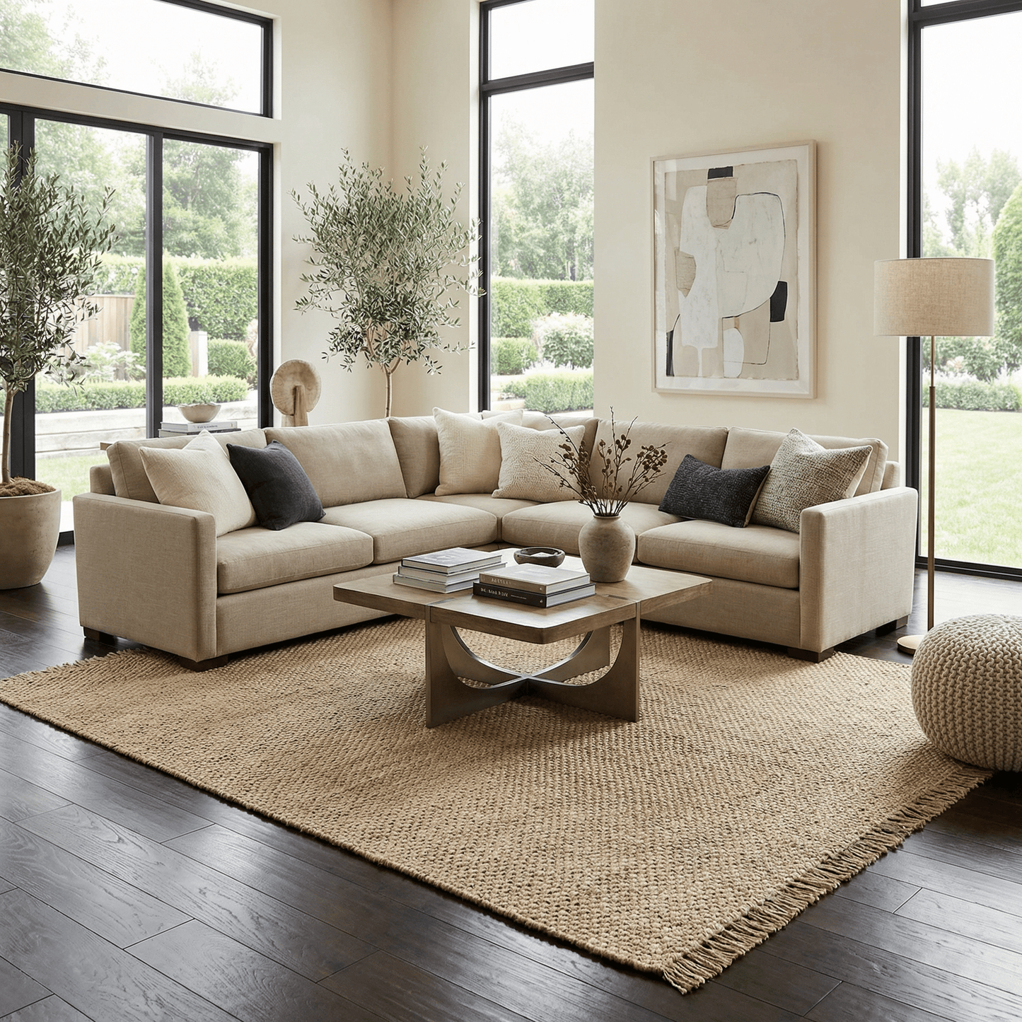 Hovland Hand Woven Natural Jute Rag Rug - Clearance - Armand’s Maison & Marché