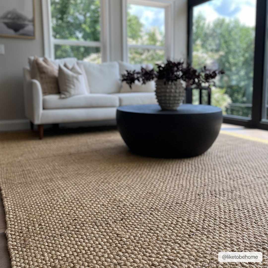 Hovland Hand Woven Natural Jute Rag Rug - Clearance - Armand’s Maison & Marché