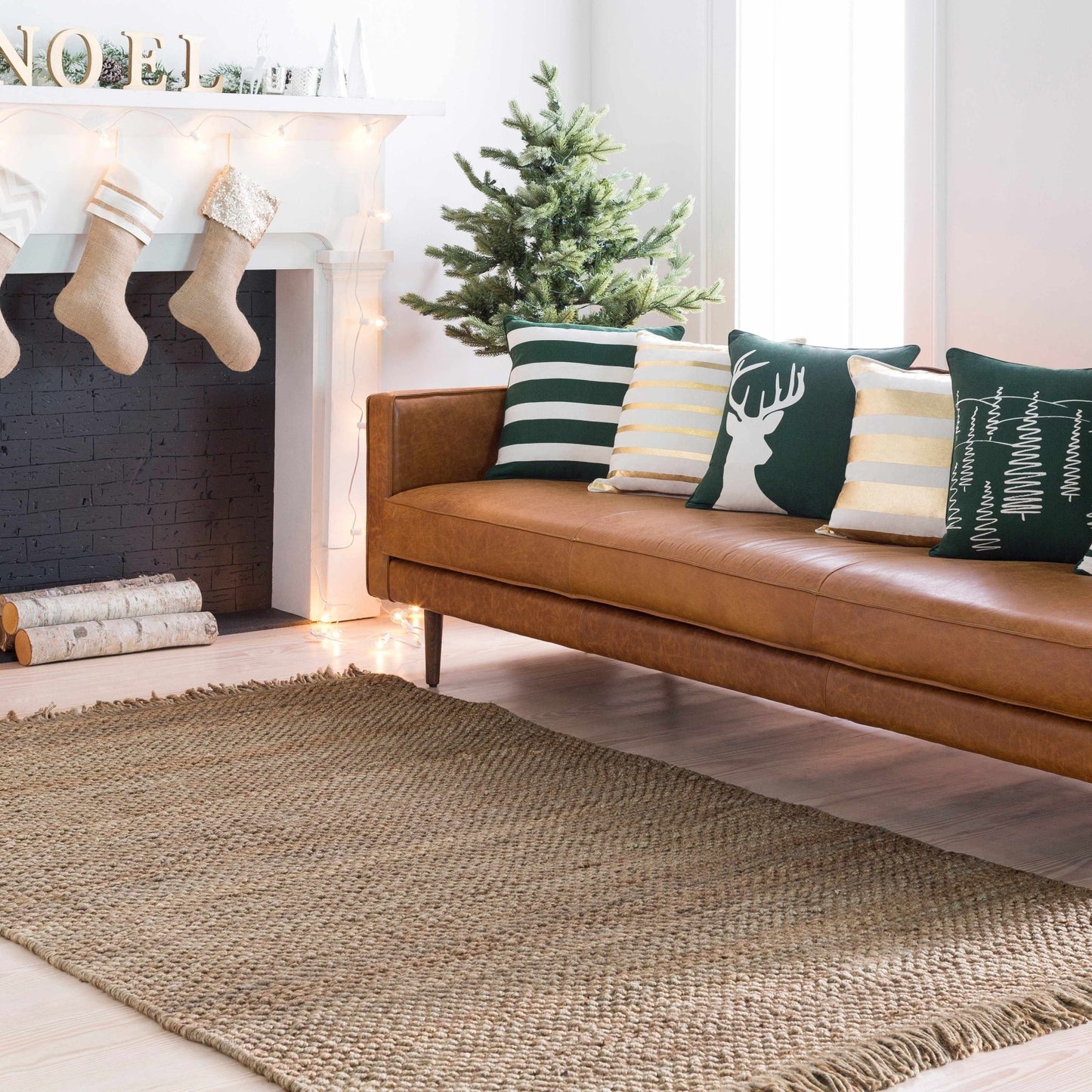 Hovland Hand Woven Natural Jute Rag Rug - Clearance - Armand’s Maison & Marché