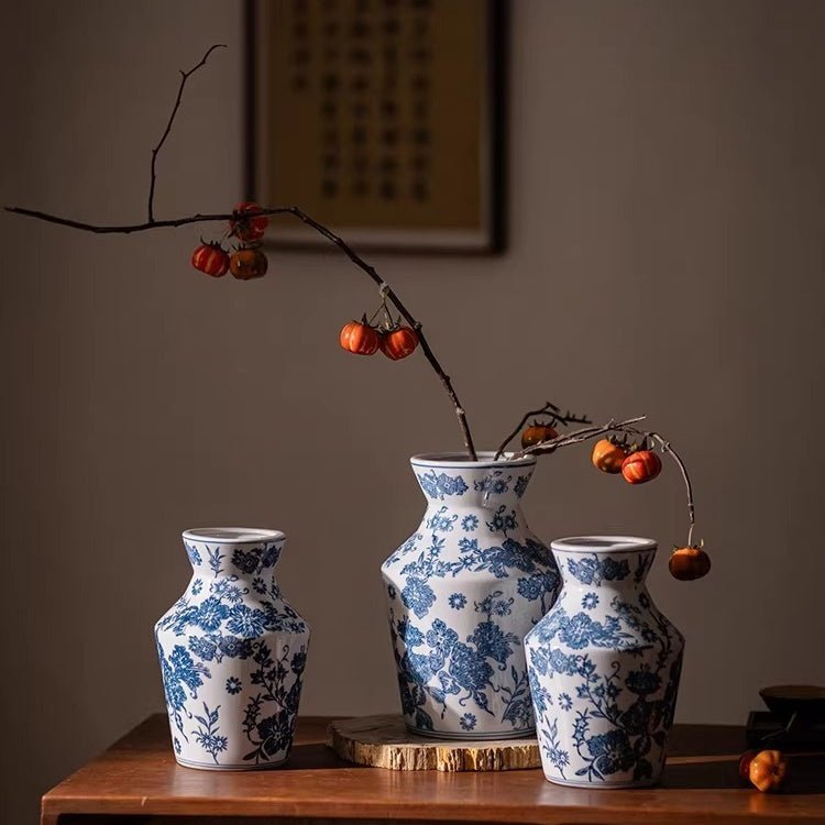 Indigo Porcelain Vase - Armand’s Maison & Marché