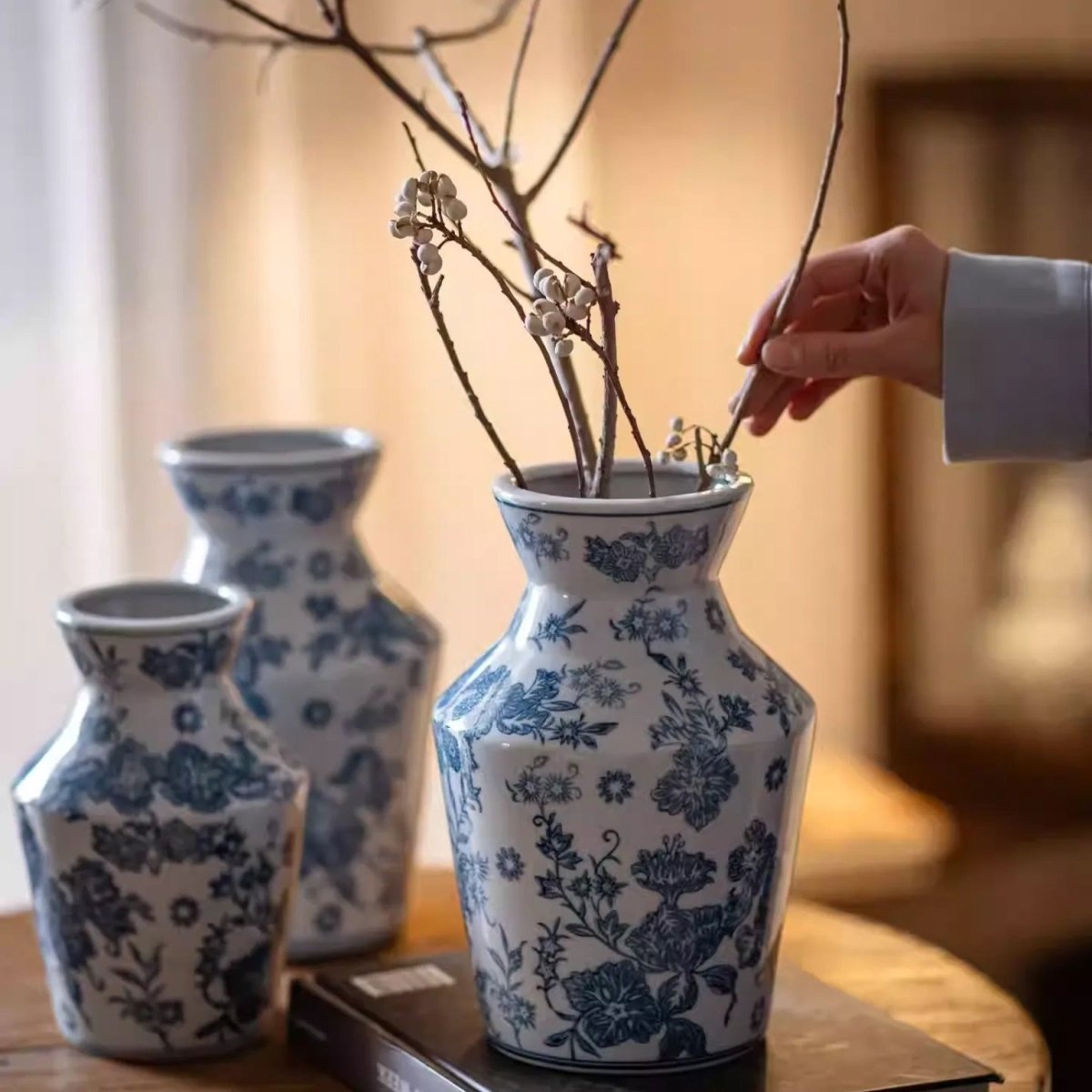 Indigo Porcelain Vase - Armand’s Maison & Marché