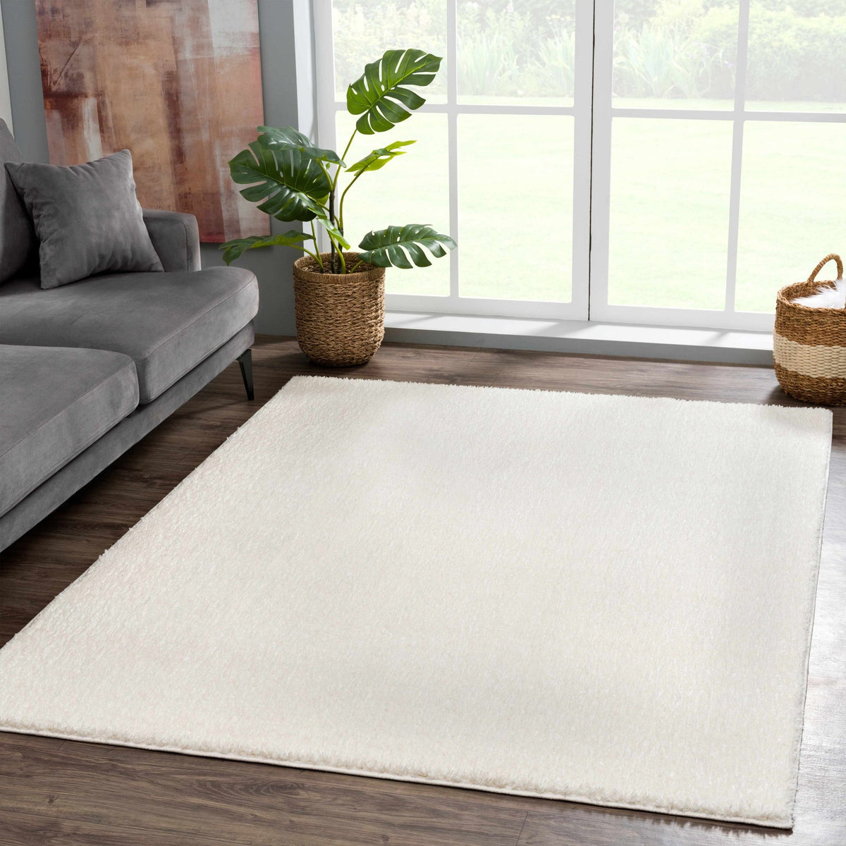 Judy White Washable Area Rug - Clearance - Armand’s Maison & Marché