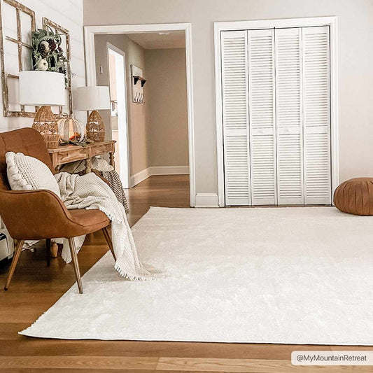 Judy White Washable Area Rug - Clearance - Armand’s Maison & Marché