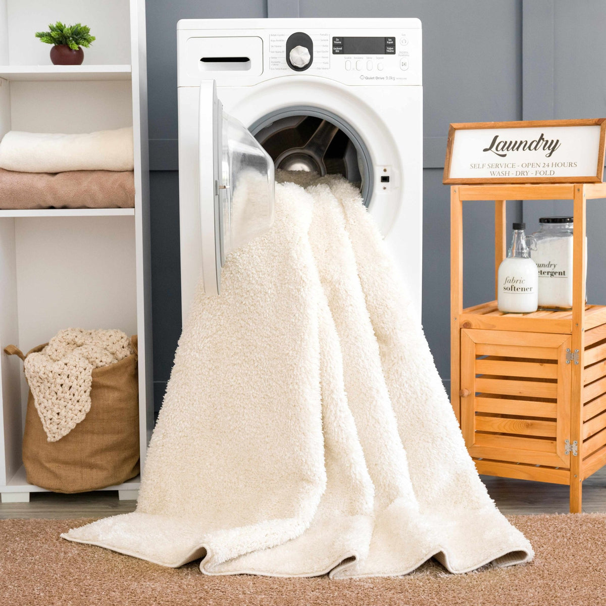 Judy White Washable Area Rug - Clearance - Armand’s Maison & Marché