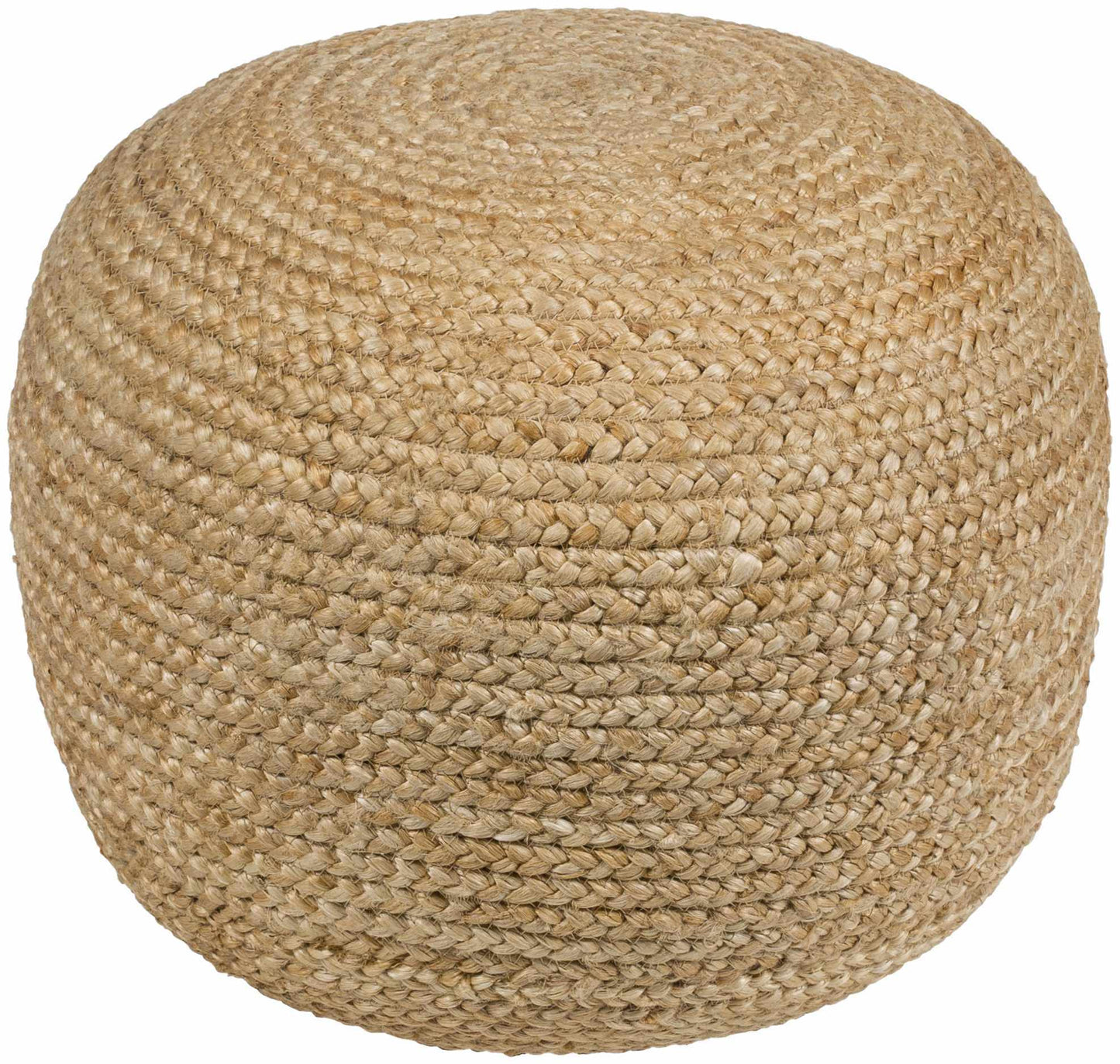Kaumakani Knitted Jute Round Pouf - Armand’s Maison & Marché