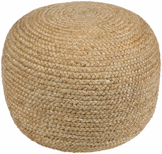 Kaumakani Knitted Jute Round Pouf - Armand’s Maison & Marché