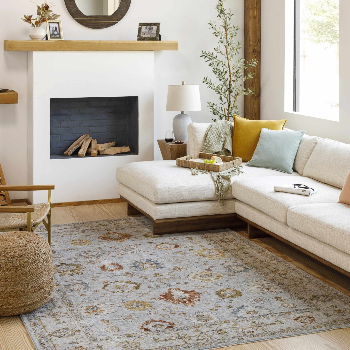 Luklukan Oushak Style Floral Rug - Armand’s Maison & Marché
