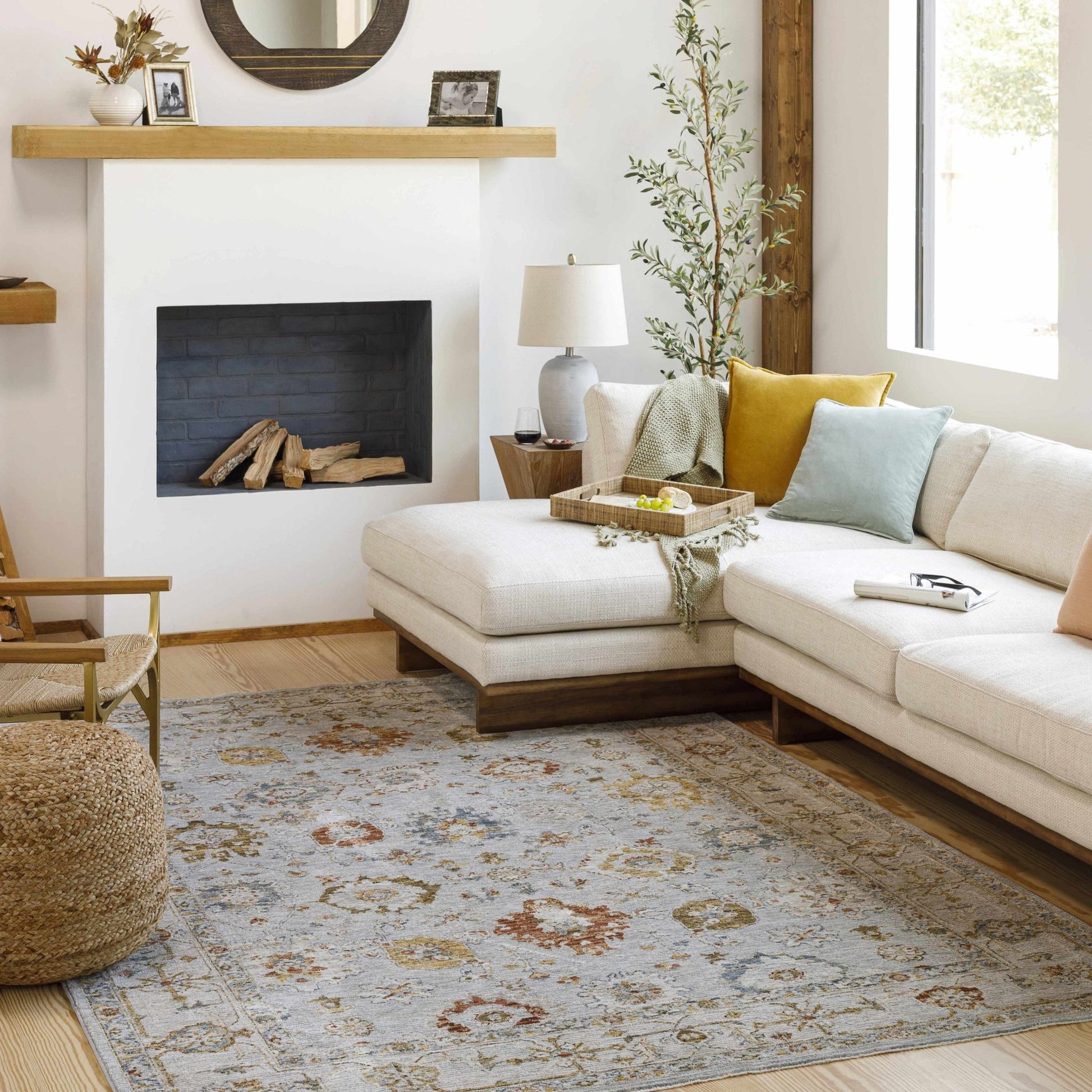 Luklukan Oushak Style Floral Rug - Armand’s Maison & Marché