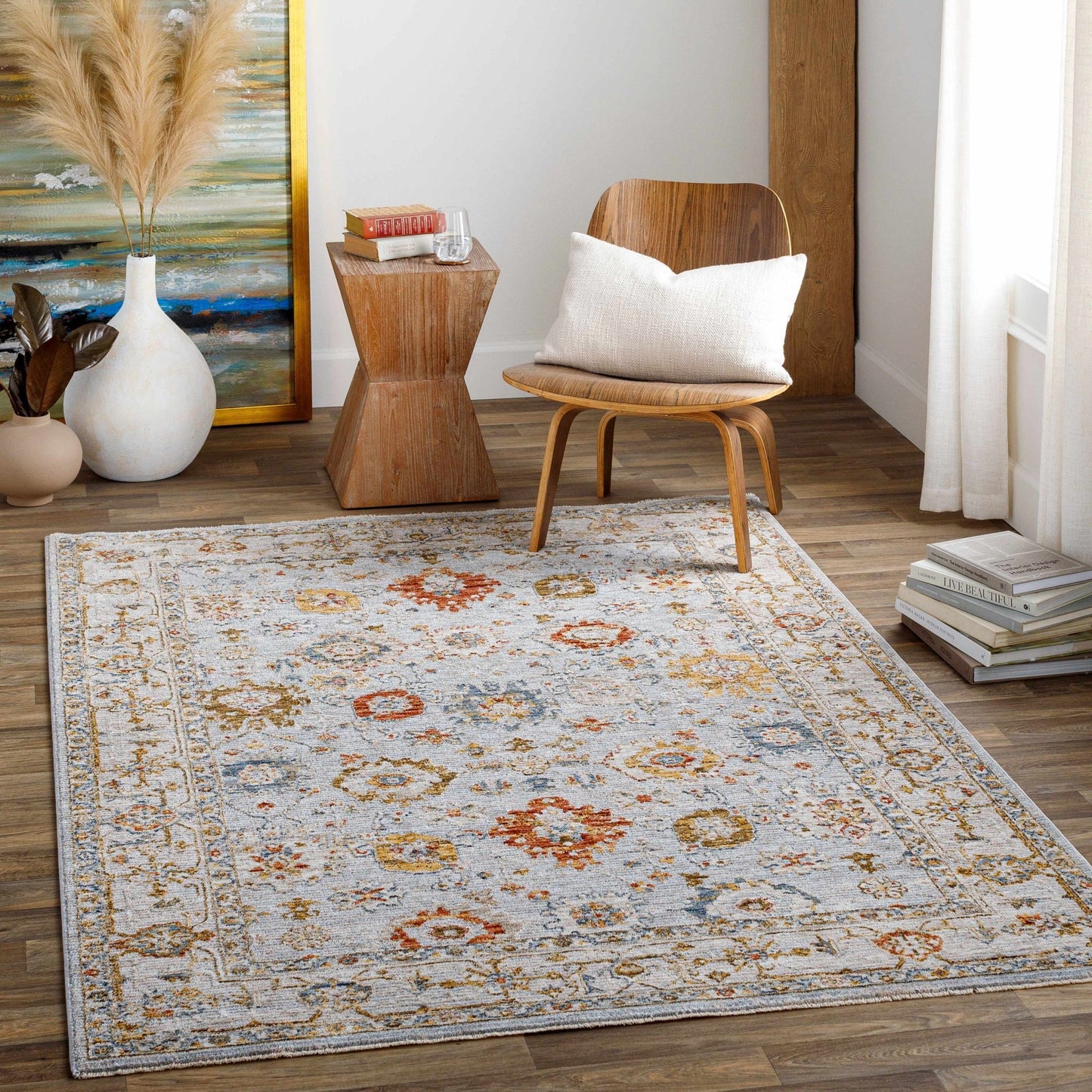 Luklukan Oushak Style Floral Rug - Armand’s Maison & Marché