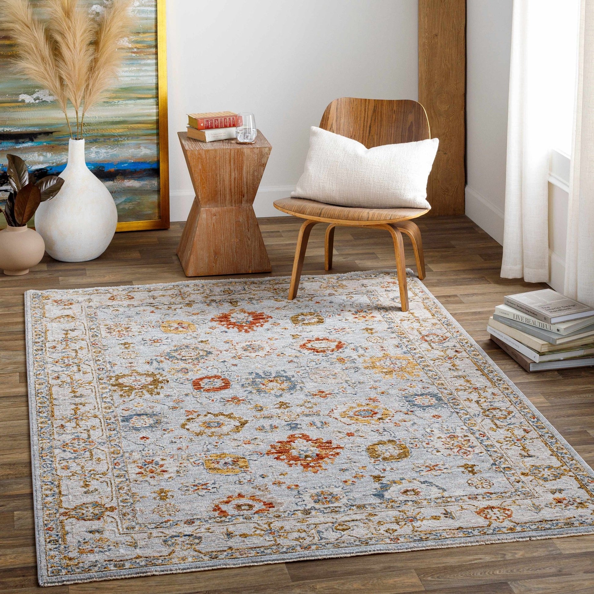 Luklukan Oushak Style Floral Rug - Armand’s Maison & Marché