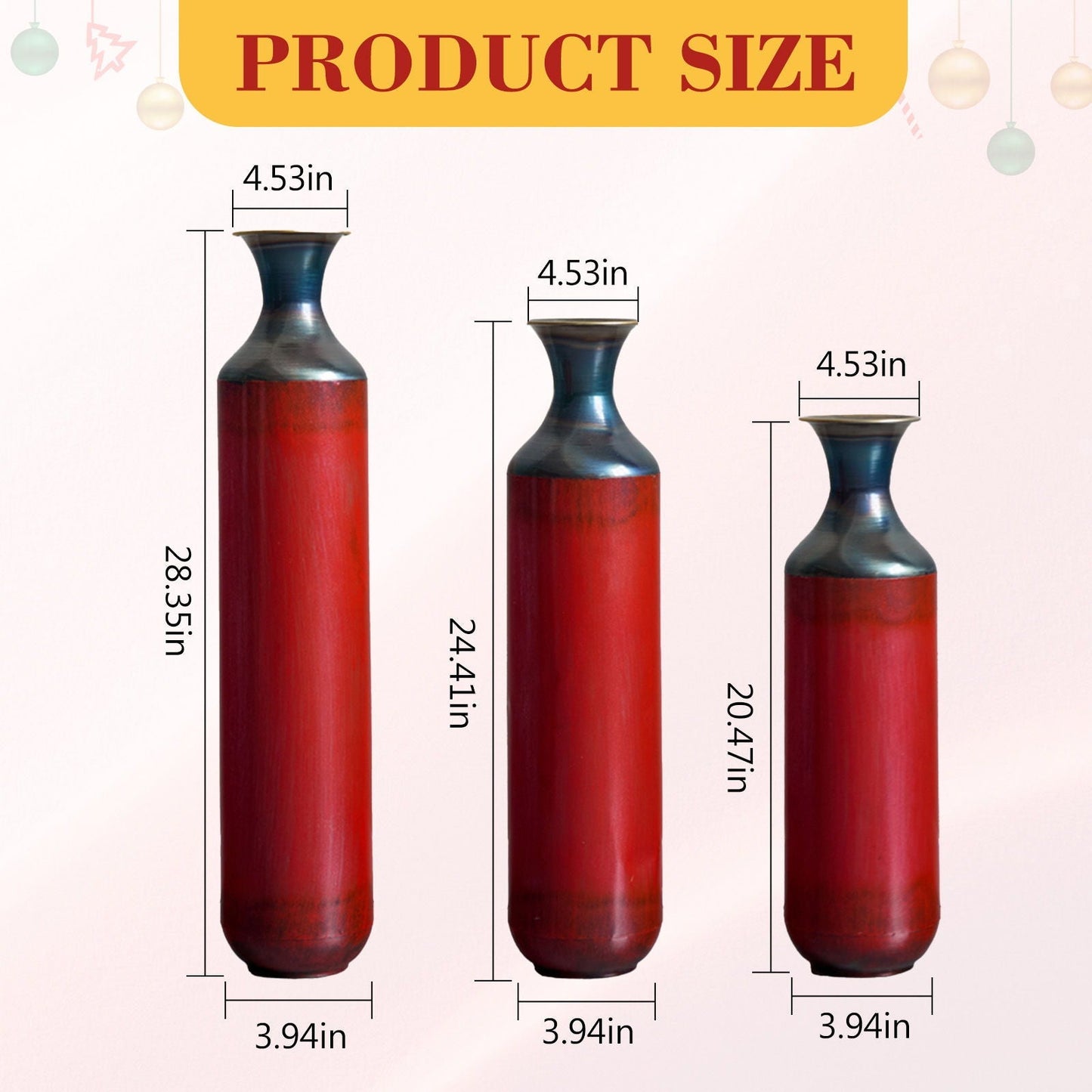 Modern Droplet Shaped Floor Vase Set, 3 Piece Home Decor - Armand’s Maison & Marché