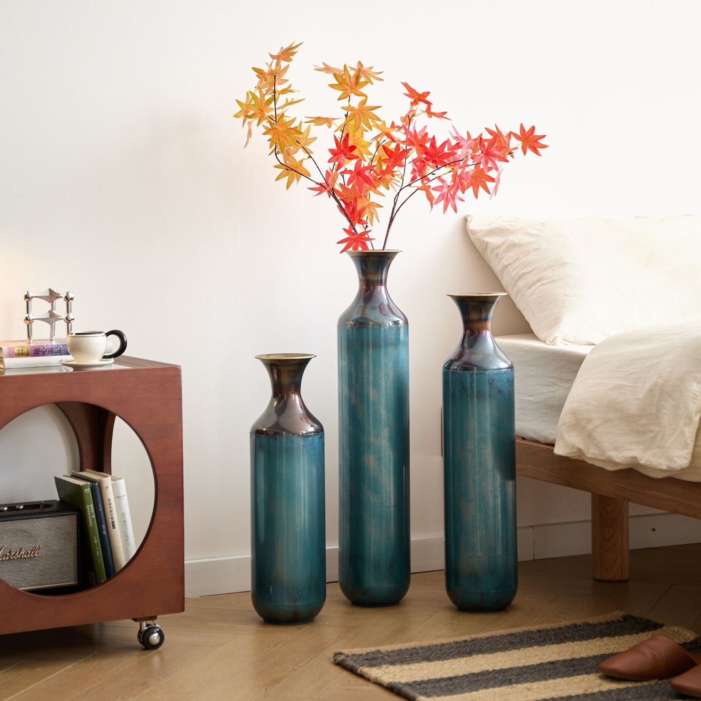 Modern Droplet Shaped Floor Vase Set, 3 Piece Home Decor - Armand’s Maison & Marché