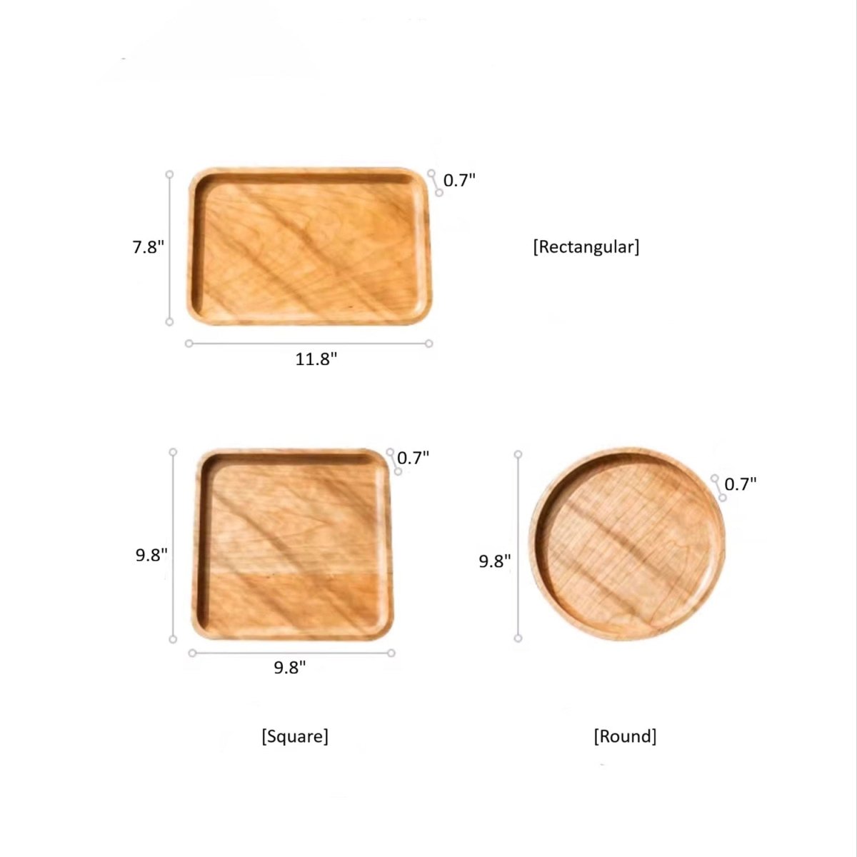 Natural Wood Plate Serving Tray - Armand’s Maison & Marché