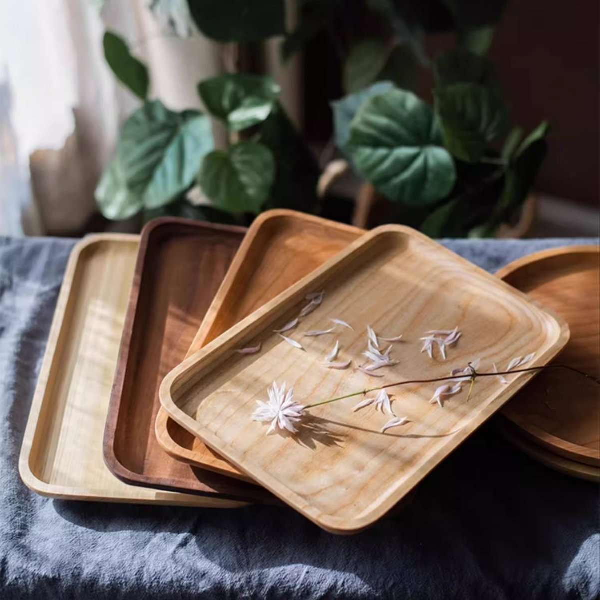 Natural Wood Plate Serving Tray - Armand’s Maison & Marché