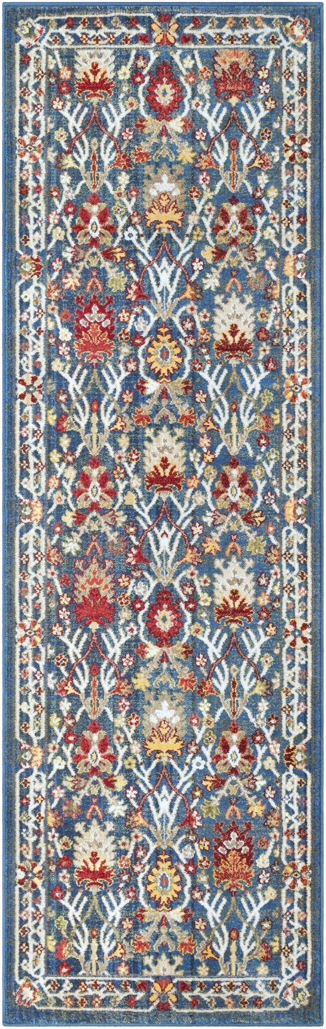 Neola Navy Blue Damask Area Rug - Armand’s Maison & Marché