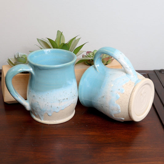 Ocean Mugs- Made to order- Ceramic Mugs with Coastal Glaze - Armand’s Maison & Marché