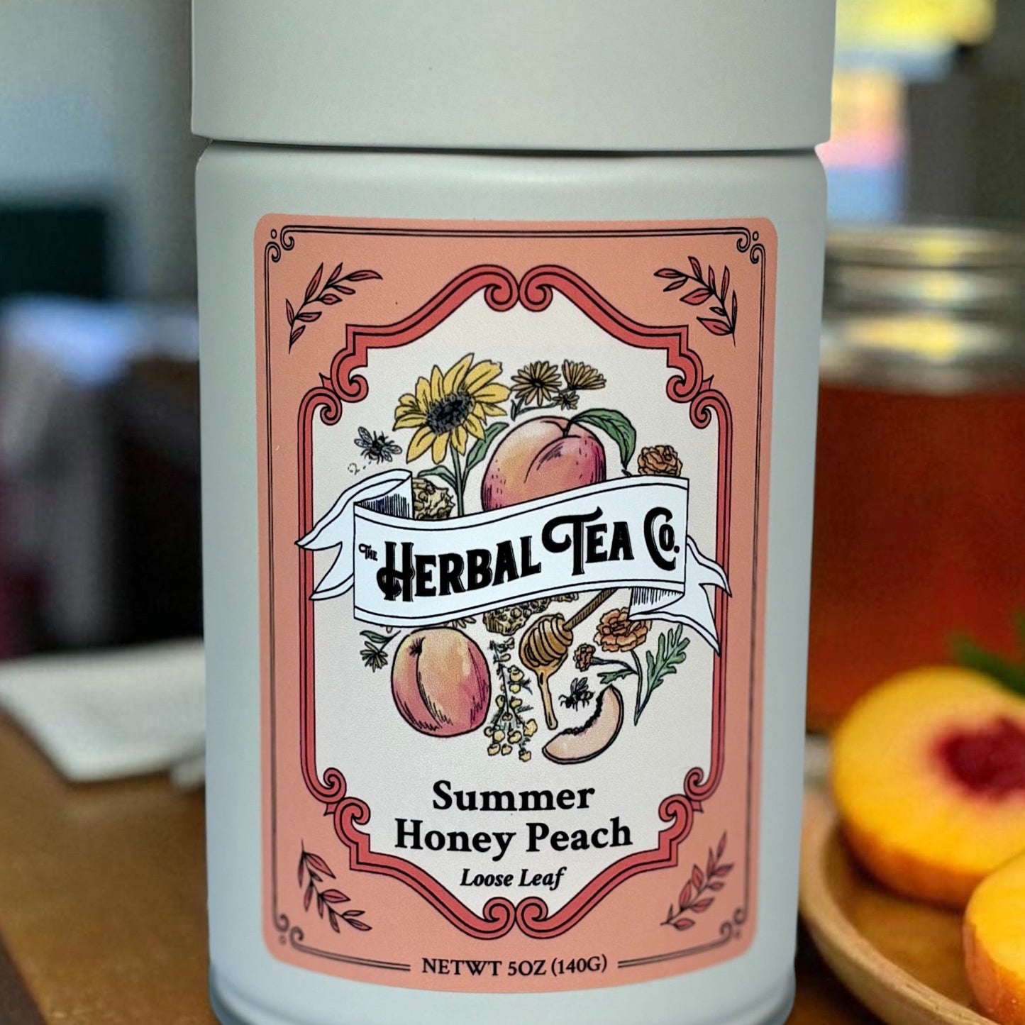 Summer Honey Peach Herbal Tea