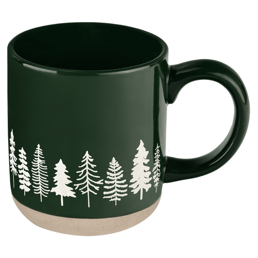 Pine Trees 14 oz Stoneware Coffee Mug - Armand’s Maison & Marché