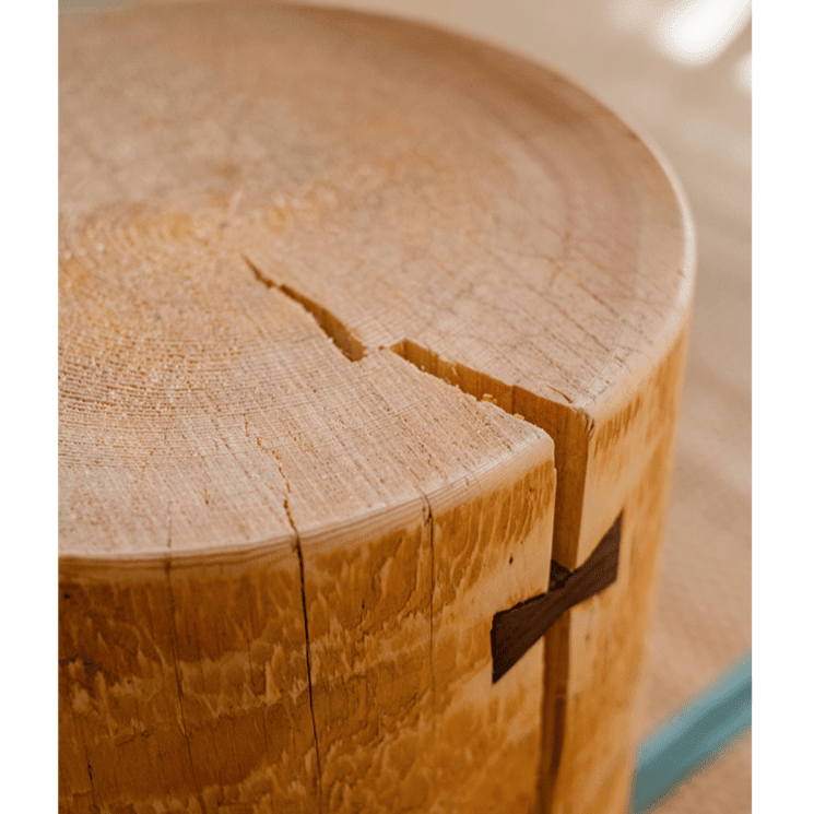 Pine Wood Pedestal Table Side Table - Armand’s Maison & Marché
