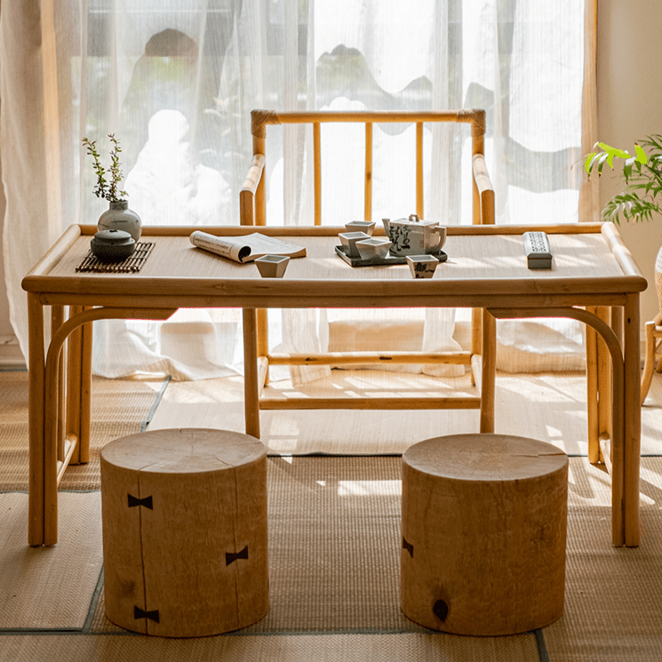 Pine Wood Pedestal Table Side Table - Armand’s Maison & Marché