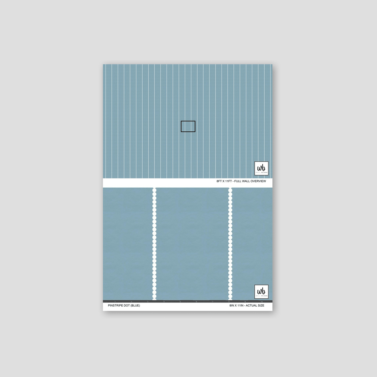 Pinstripe Dot Blue Wallpaper - Armand’s Maison & Marché