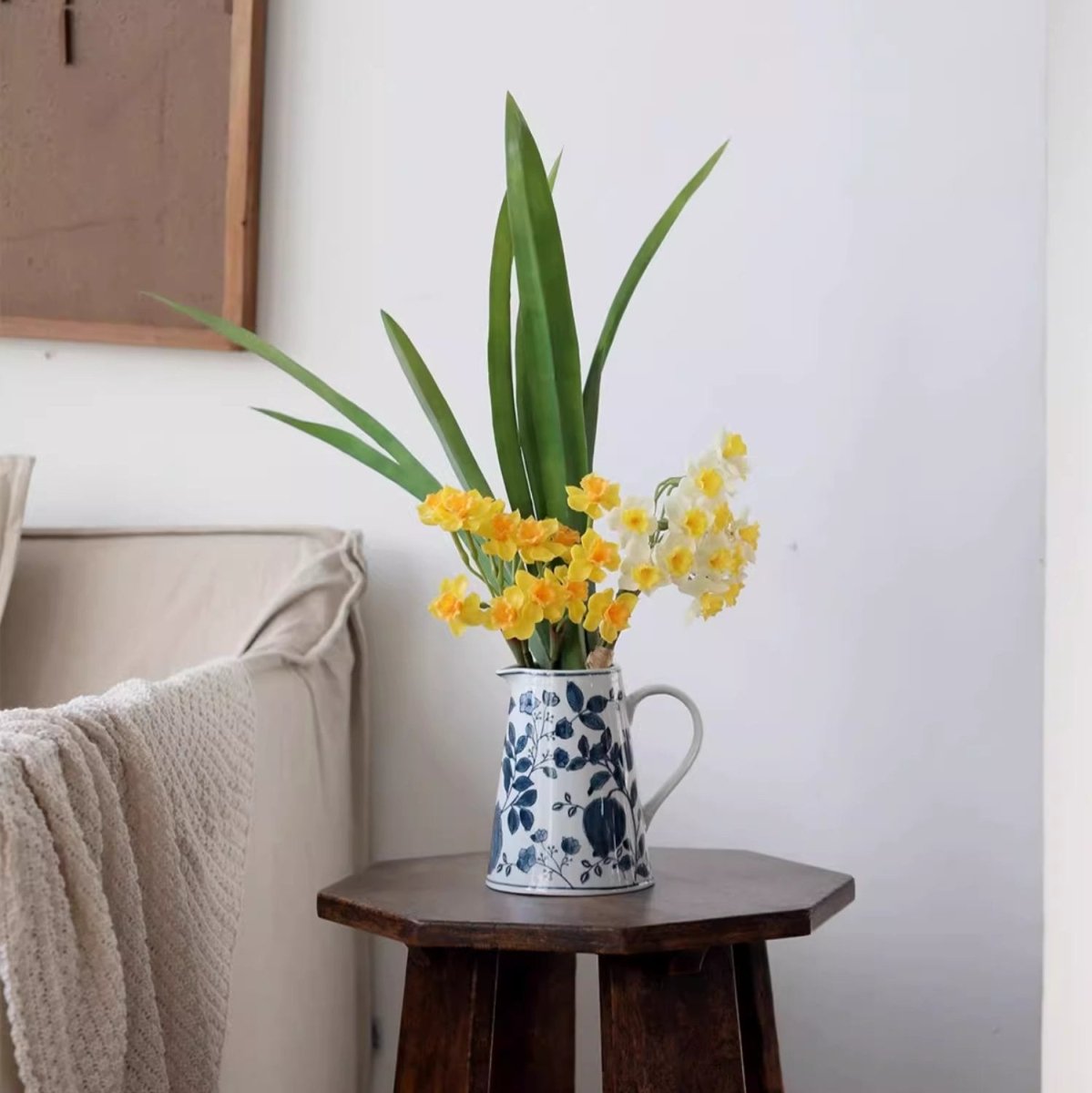 Pomegranate Hand-Painted Blue and White Porcelain Vase - Armand’s Maison & Marché