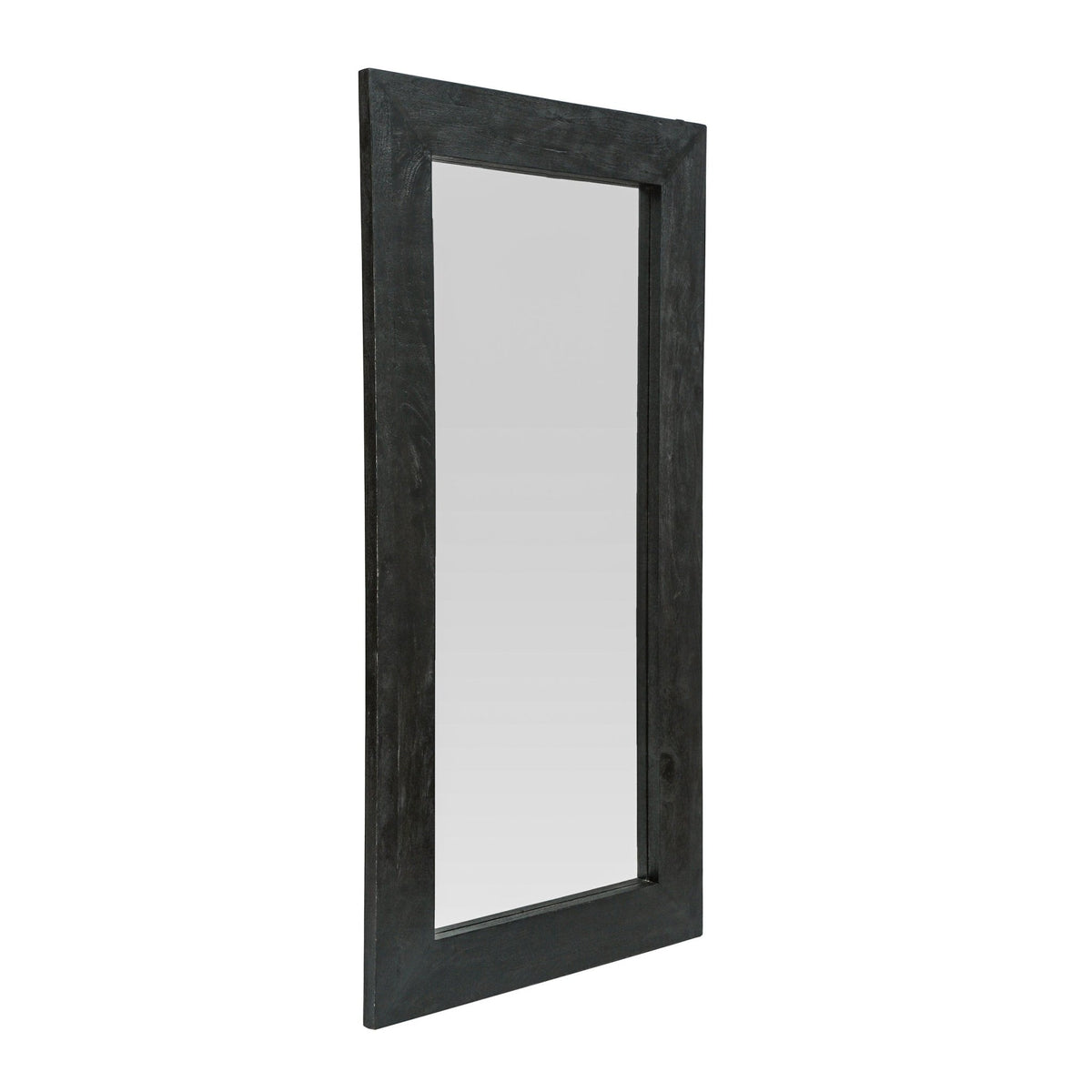 Ramsay Rustic Mango Wood Full-Length Mirror – Black - Armand’s Maison & Marché
