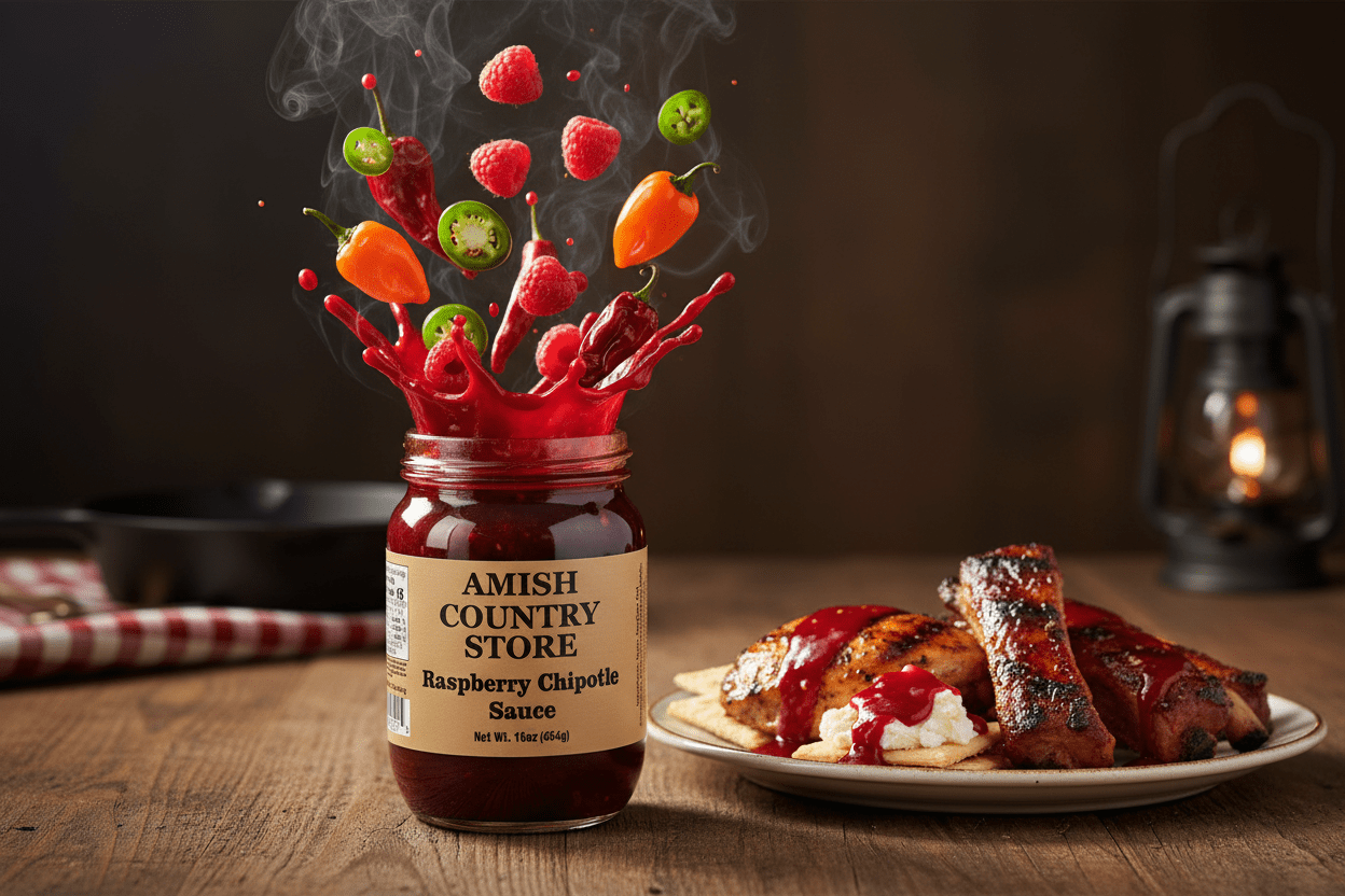Raspberry Chipotle Sauce | Sweet Heat Glaze & Dip | 16 oz - Armand’s Maison & Marché