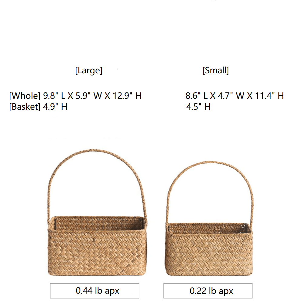 Rectangular Woven Carry Basket Organizer - Armand’s Maison & Marché
