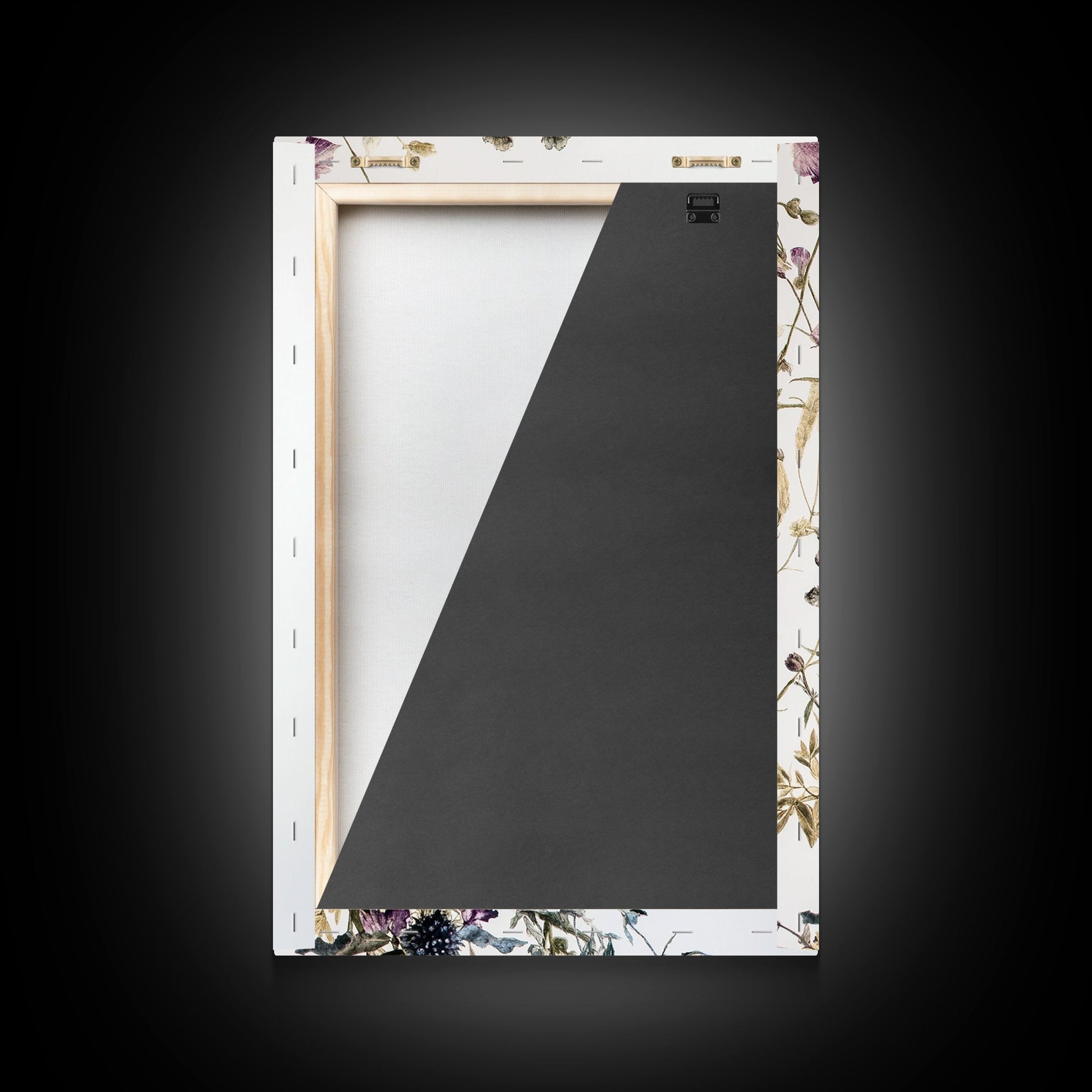 Retro Floral Decor Framed Canvas Print Modern Farmhouse Minimalist Wildflowers Painting Botanical Wall Art - Armand’s Maison & Marché