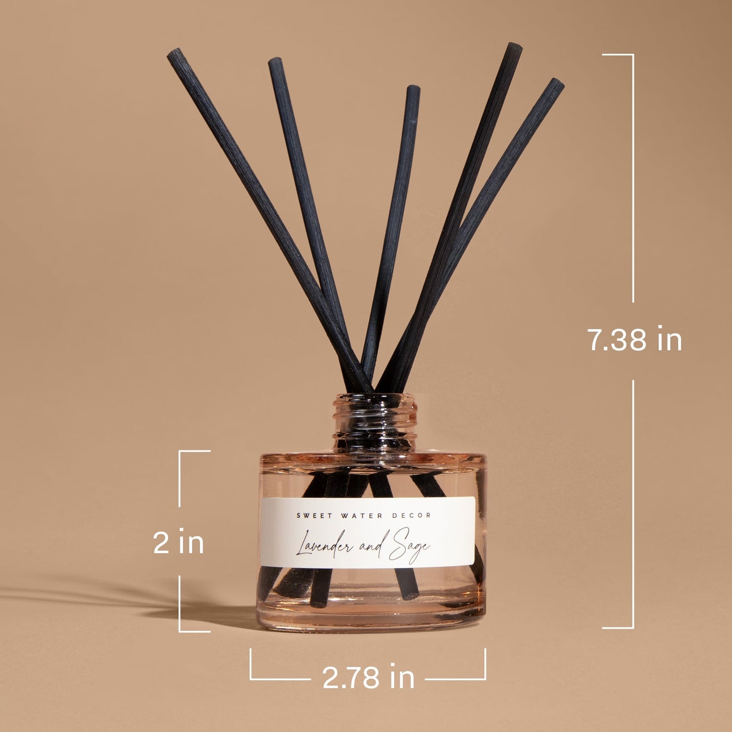 Salt and Sea Blue Tinted Glass Jar Reed Diffuser - Armand’s Maison & Marché