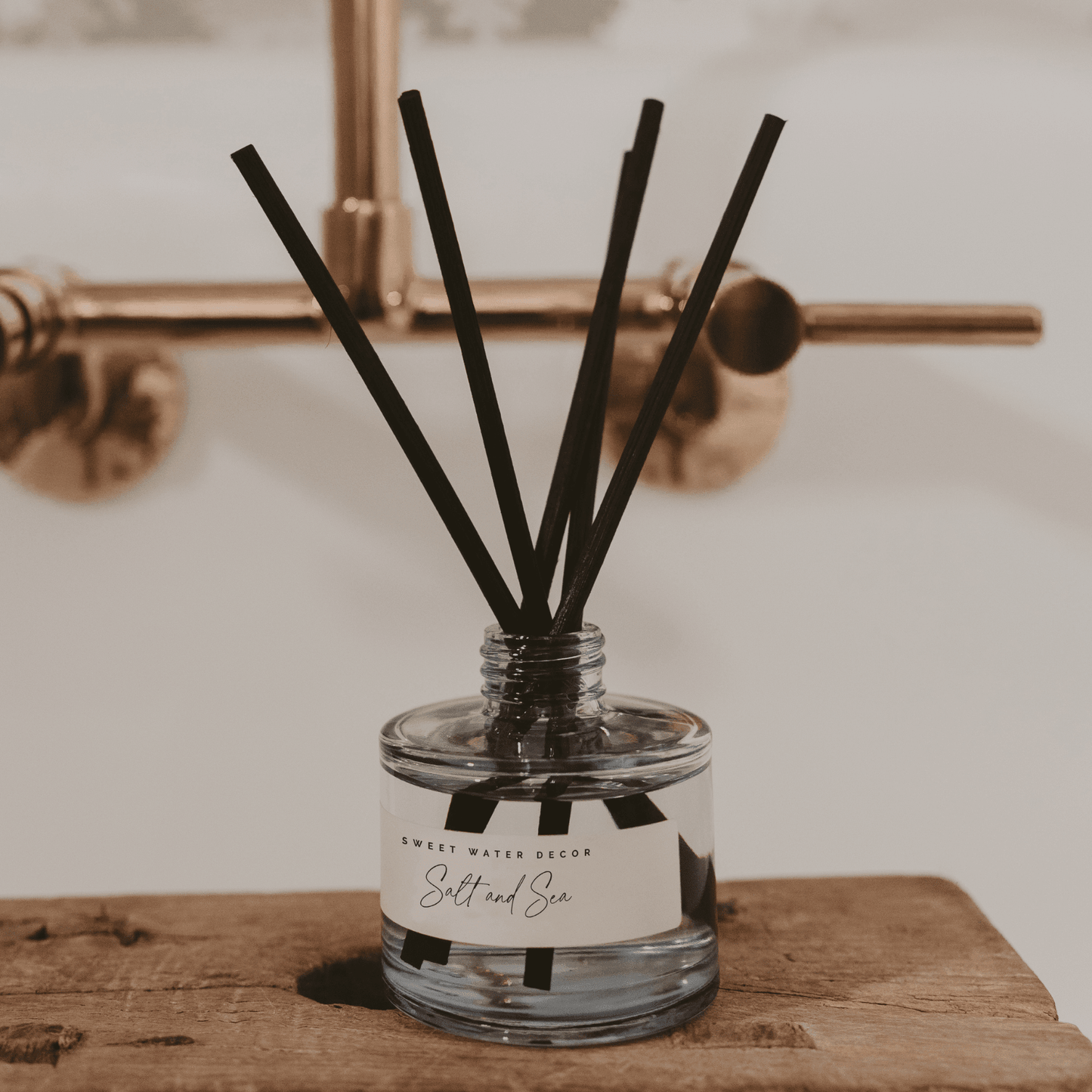 Salt and Sea Blue Tinted Glass Jar Reed Diffuser - Armand’s Maison & Marché