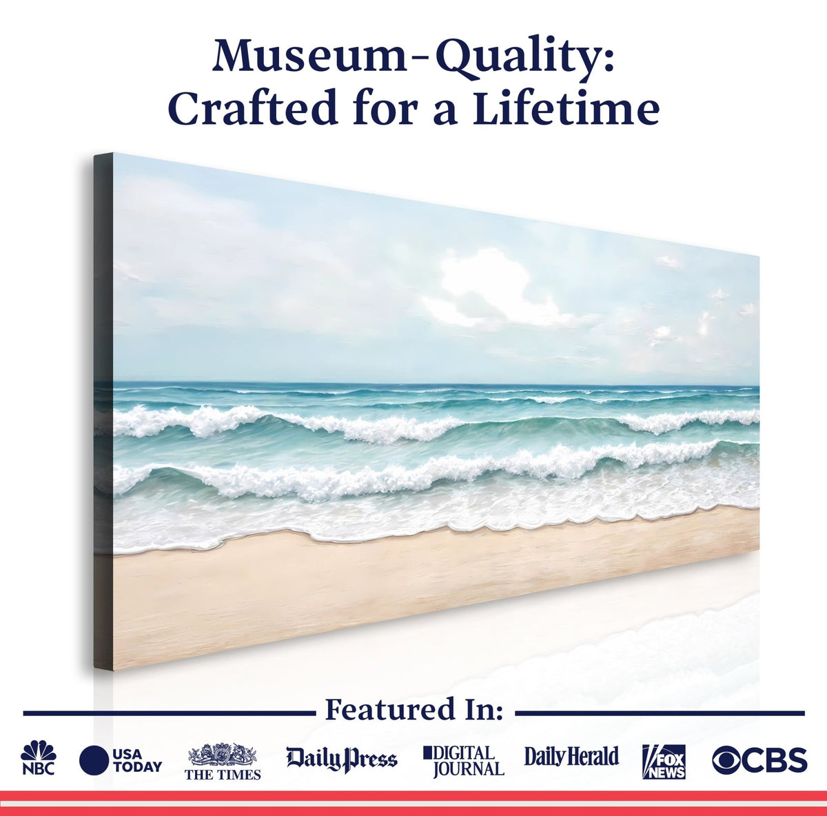 Serene Ocean Wave Coastal Wall Art - Armand’s Maison & Marché
