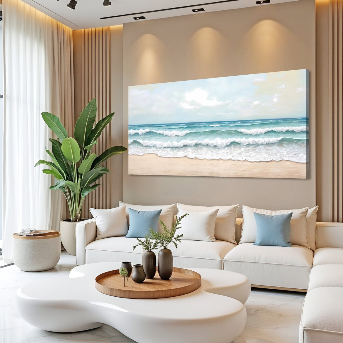 Serene Ocean Wave Coastal Wall Art - Armand’s Maison & Marché