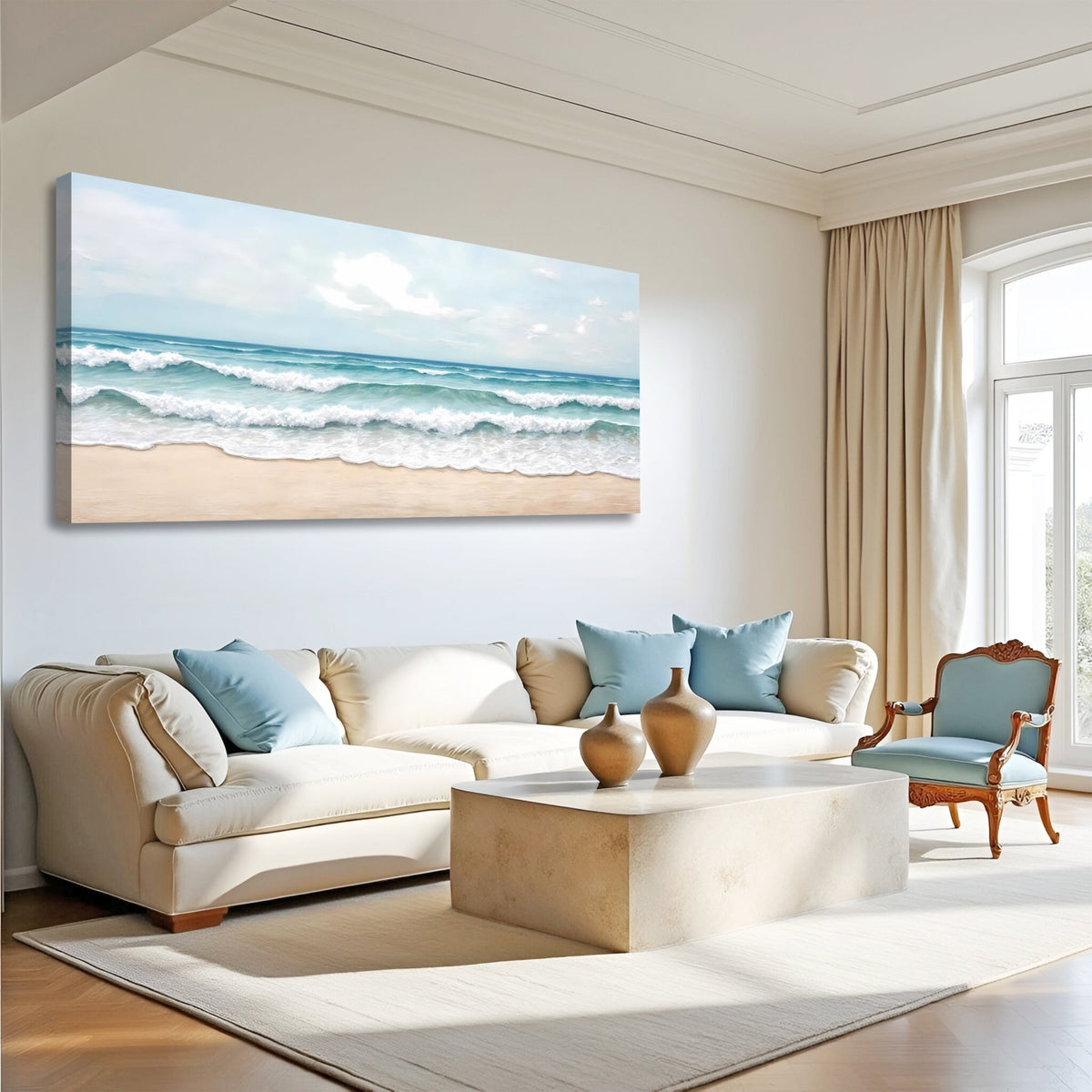 Serene Ocean Wave Coastal Wall Art - Armand’s Maison & Marché