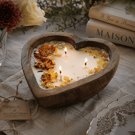 Sunny Orange Blossom Scented Heart Candle - Armand’s Maison & Marché