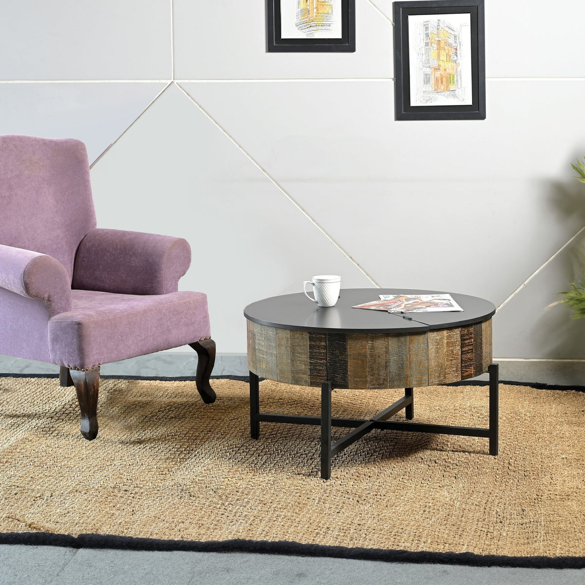 T1216C Coffee Table Rustic Vintage - Armand’s Maison & Marché