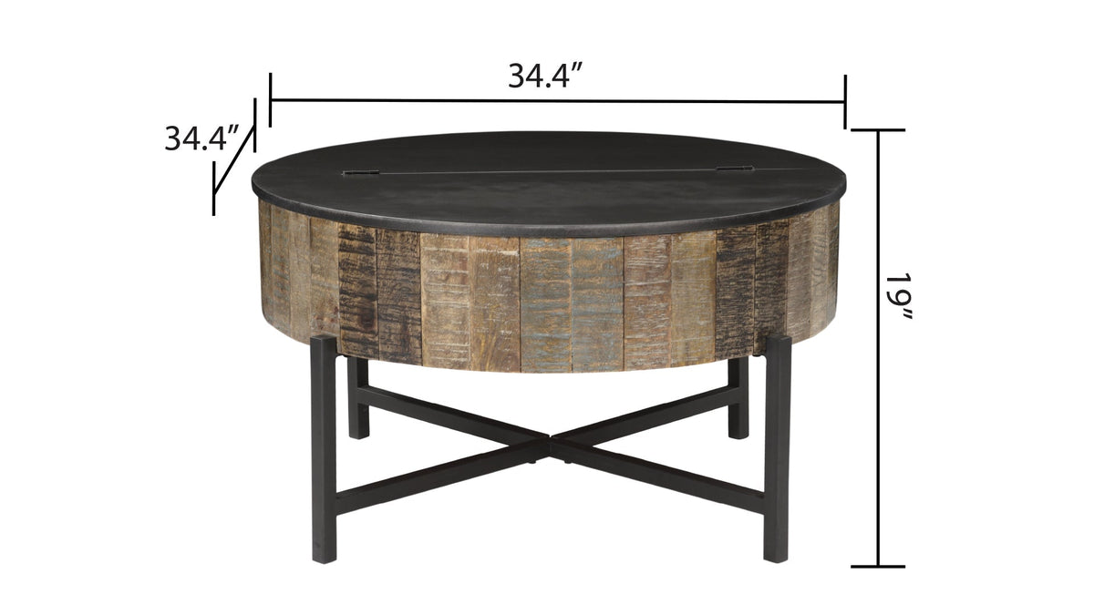 T1216C Coffee Table Rustic Vintage - Armand’s Maison & Marché